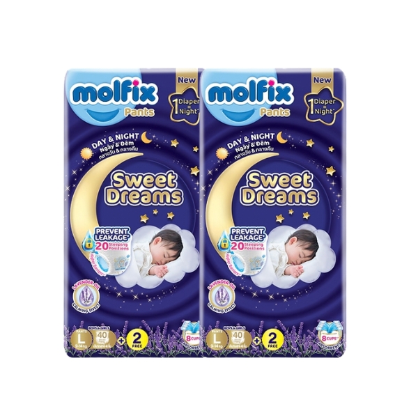 Combo 2 tã quần Molfix Sweet Dreams size L